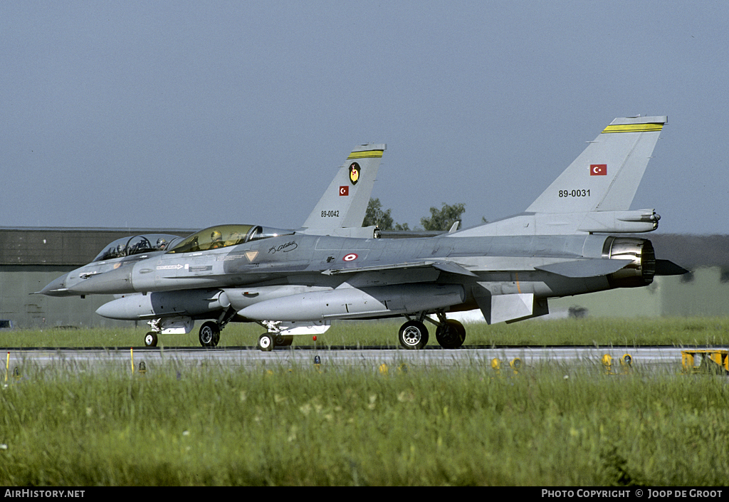 Aircraft Photo of 89-0031 | General Dynamics F-16CG Fighting Falcon | Turkey - Air Force | AirHistory.net #112163