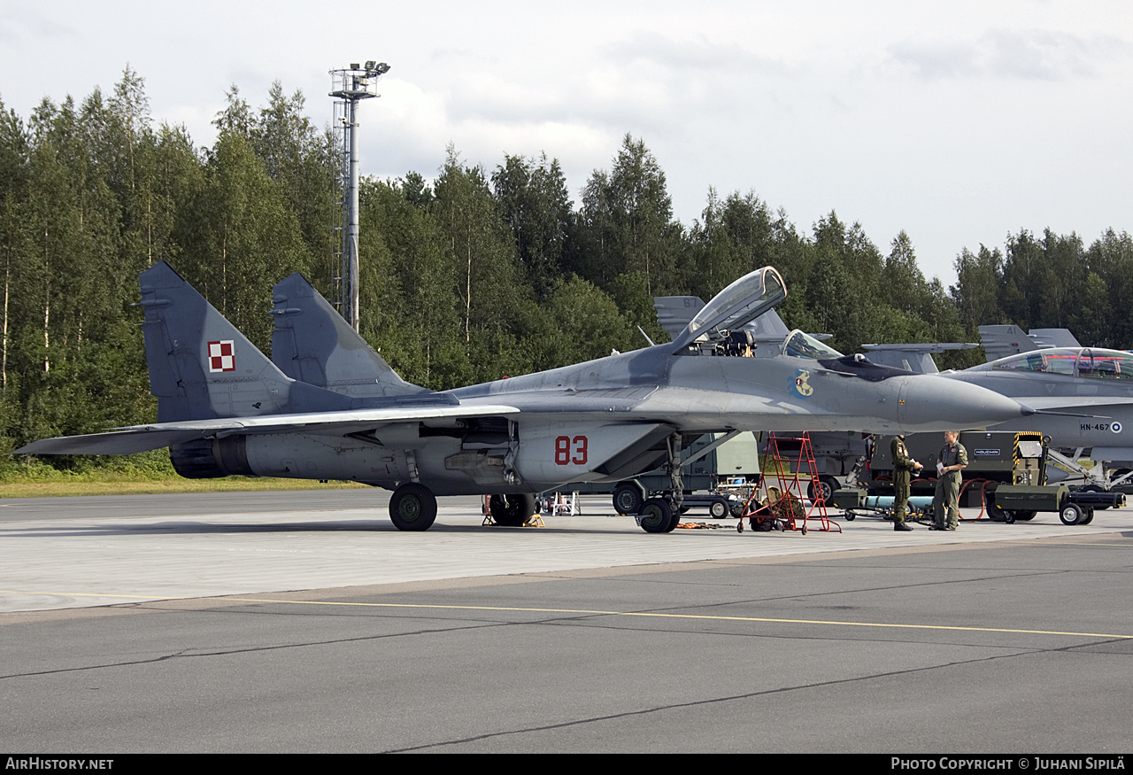 Aircraft Photo of 83 | Mikoyan-Gurevich MiG-29A (9-12A) | Poland - Air Force | AirHistory.net #112208