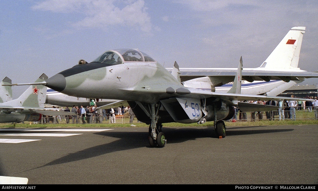 Aircraft Photo of 53 blue | Mikoyan-Gurevich MiG-29UB (9-51) | Russia - Air Force | AirHistory.net #112211