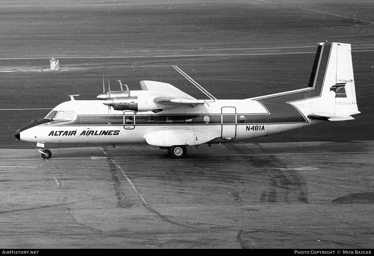 Aircraft Photo of N481A | Nord 262A-21 | Altair Airlines | AirHistory.net #112216