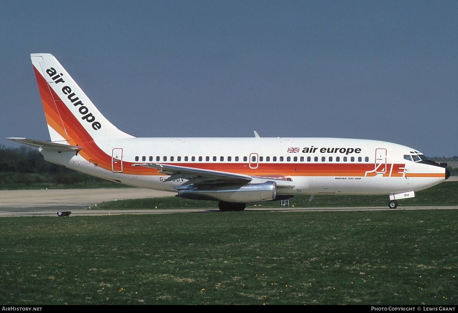 Aircraft Photo of G-DDDV | Boeing 737-2S3/Adv | Air Europe | AirHistory.net #112222