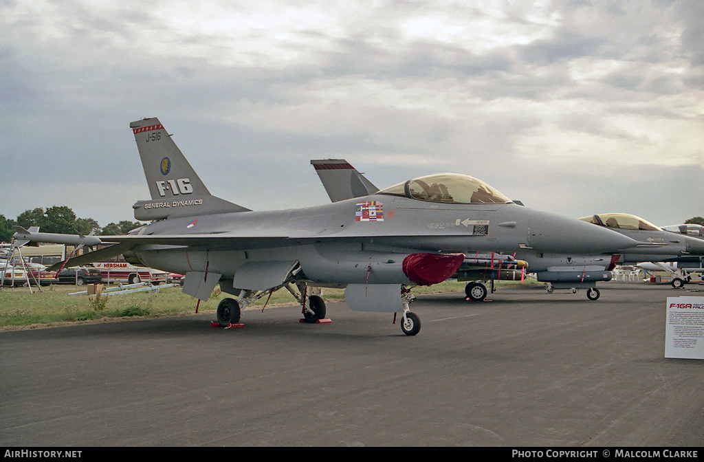Aircraft Photo of J-516 | General Dynamics F-16A Fighting Falcon | Netherlands - Air Force | AirHistory.net #112288