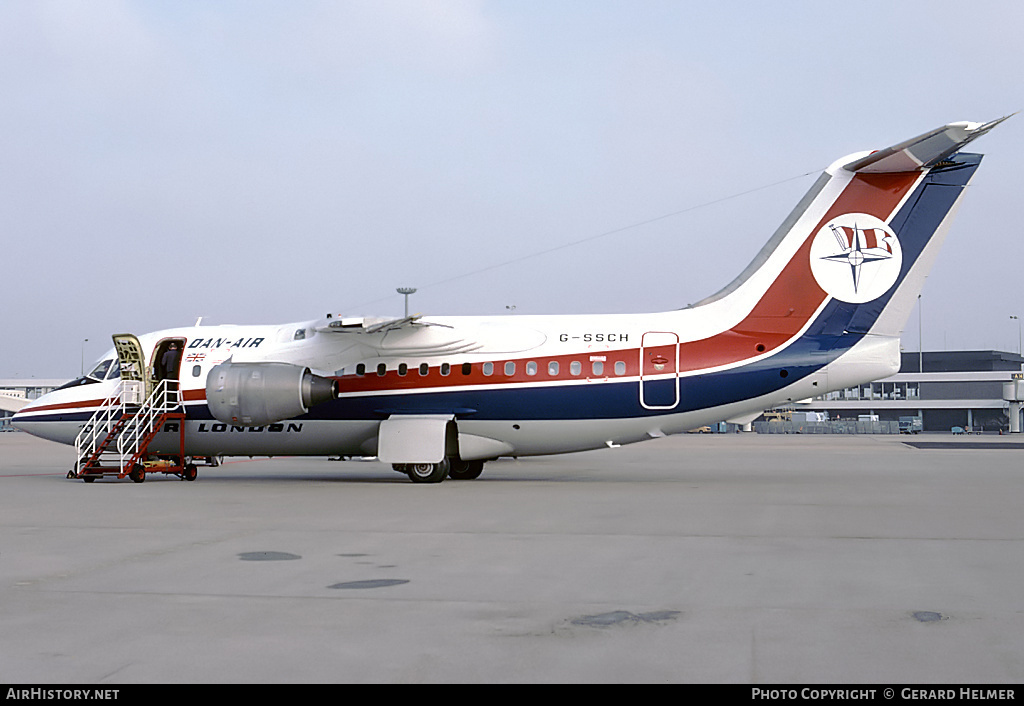 Aircraft Photo of G-SSCH | British Aerospace BAe-146-100 | Dan-Air London | AirHistory.net #112313