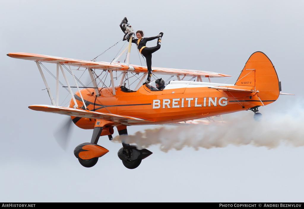 Aircraft Photo of N5057V | Boeing PT-13D Kaydet (E75) | Breitling | AirHistory.net #112383