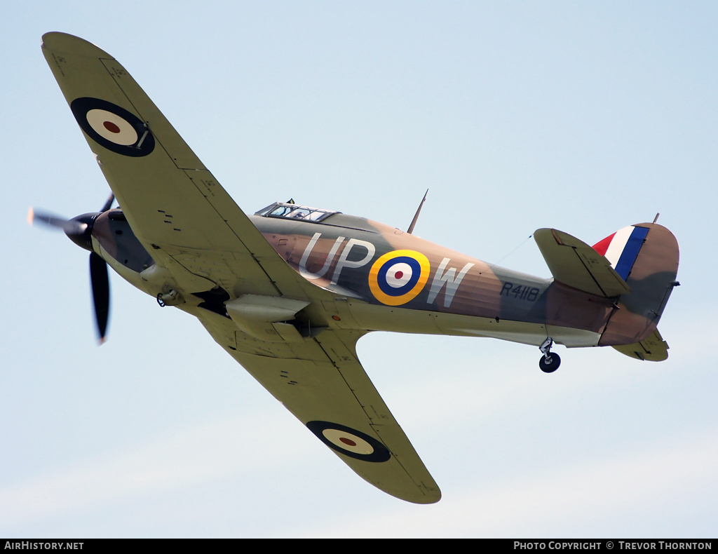 Aircraft Photo of G-HUPW / R4118 | Hawker Hurricane Mk1 | UK - Air Force | AirHistory.net #112424