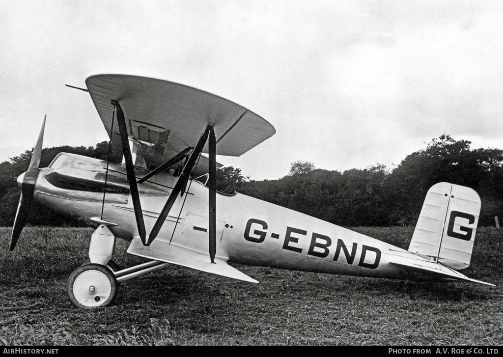 Aircraft Photo of G-EBND | Avro 566 Avenger I | AirHistory.net #112429