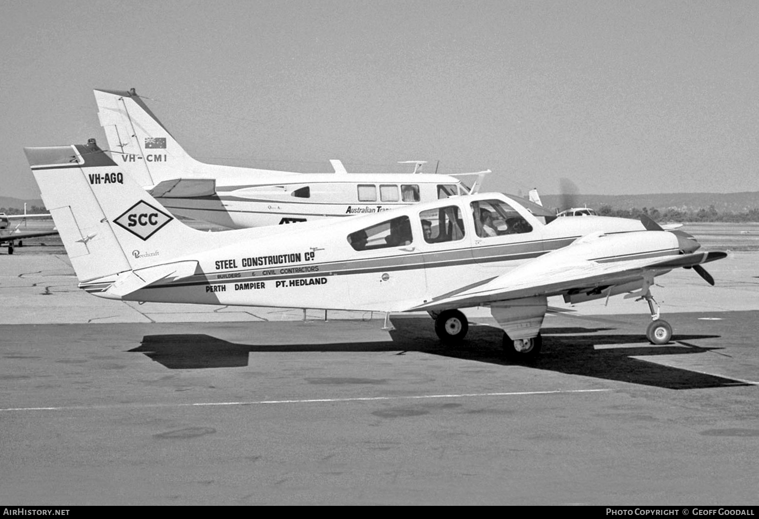 Aircraft Photo of VH-AGQ | Beech D55 Baron | Steel Construction Co - SCC | AirHistory.net #112501