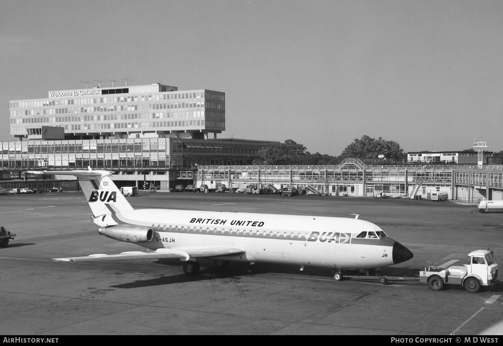 Aircraft Photo of G-ASJH | BAC 111-201AC One-Eleven | British United Airways - BUA | AirHistory.net #112566