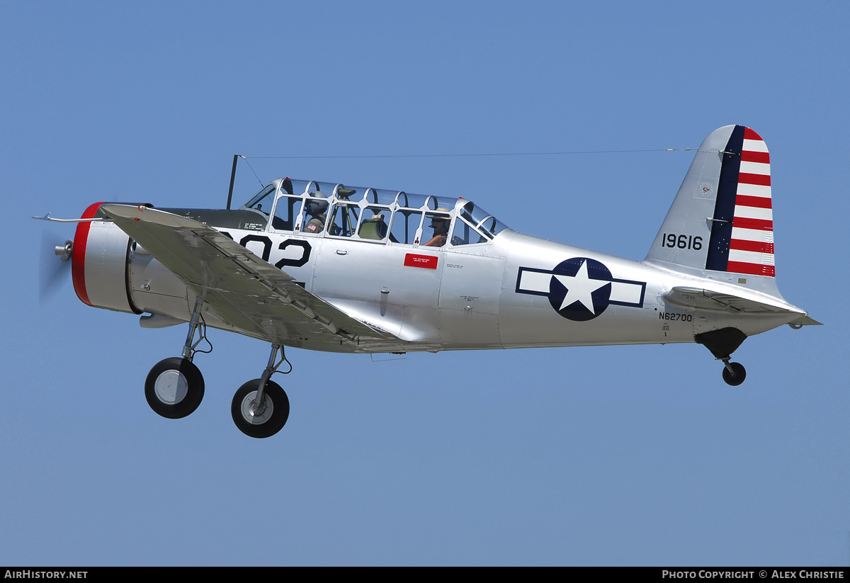 Aircraft Photo of N62700 / 19616 | Vultee BT-13A Valiant | USA - Army | AirHistory.net #112611