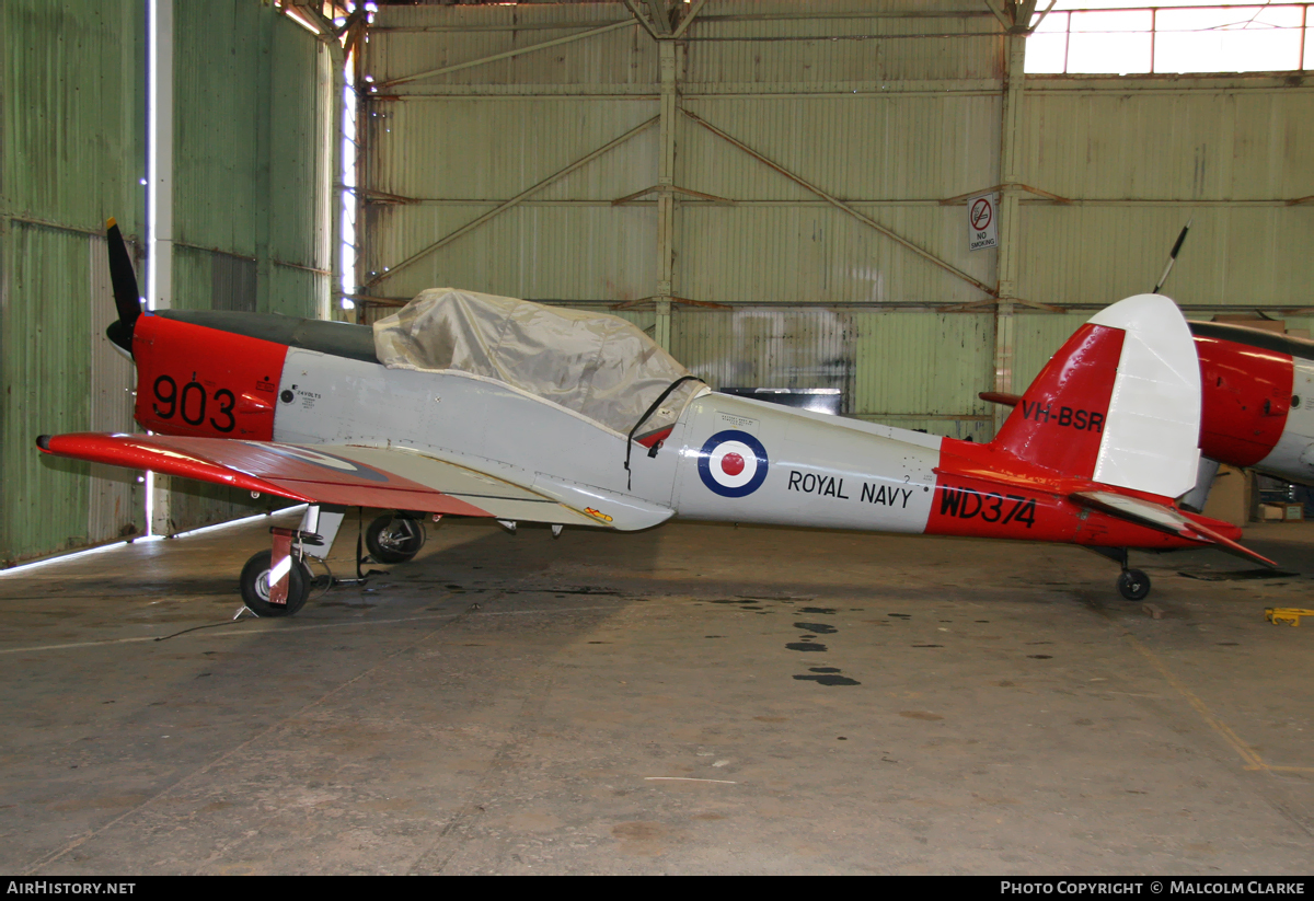 Aircraft Photo of VH-BSR / WD374 | De Havilland DHC-1 Chipmunk Mk22 | UK - Navy | AirHistory.net #112782
