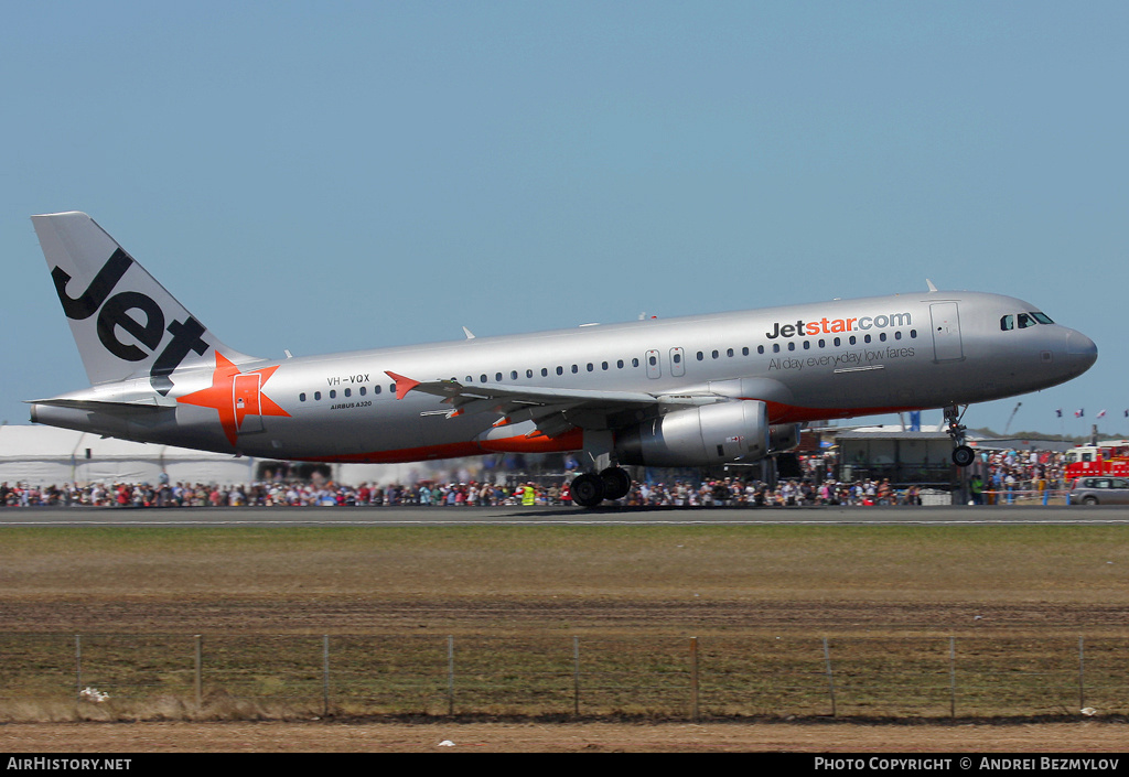 Aircraft Photo of VH-VQX | Airbus A320-232 | Jetstar Airways | AirHistory.net #112815
