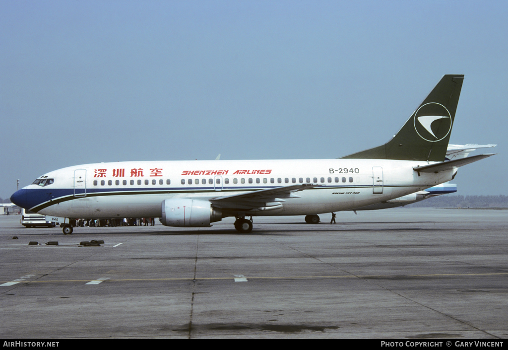 Aircraft Photo of B-2940 | Boeing 737-31L | Shenzhen Airlines | AirHistory.net #112829