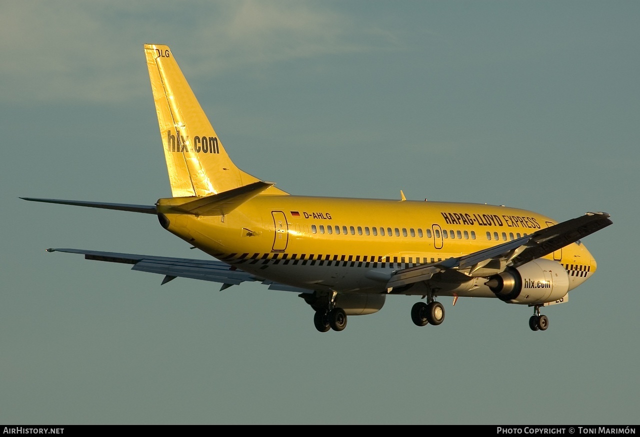 Aircraft Photo of D-AHLG | Boeing 737-5K5 | Hapag-Lloyd Express | AirHistory.net #112875