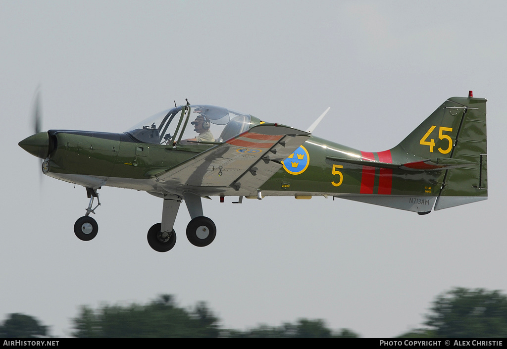 Aircraft Photo of N713AM | Scottish Aviation Bulldog 101 | Sweden - Air Force | AirHistory.net #112940