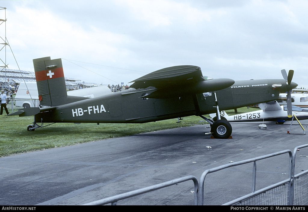 Aircraft Photo of HB-FHA | Pilatus PC-6/B2-H2 Turbo Porter | Pilatus | AirHistory.net #113052