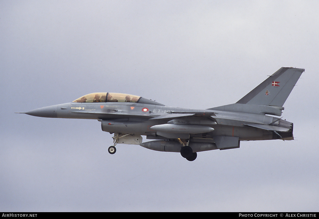Aircraft Photo of ET-197 | General Dynamics F-16B Fighting Falcon | Denmark - Air Force | AirHistory.net #113098