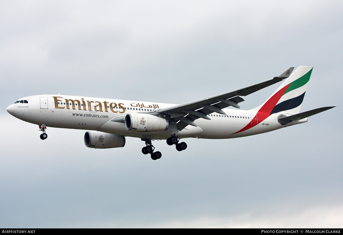 Aircraft Photo of A6-EAQ | Airbus A330-243 | Emirates | AirHistory.net #113106