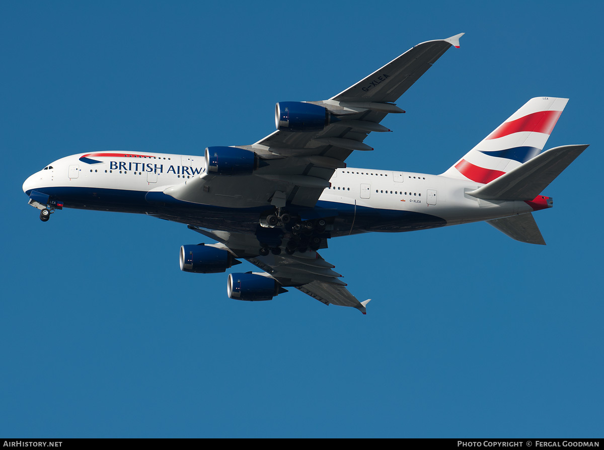 Aircraft Photo of G-XLEA | Airbus A380-841 | British Airways | AirHistory.net #113310