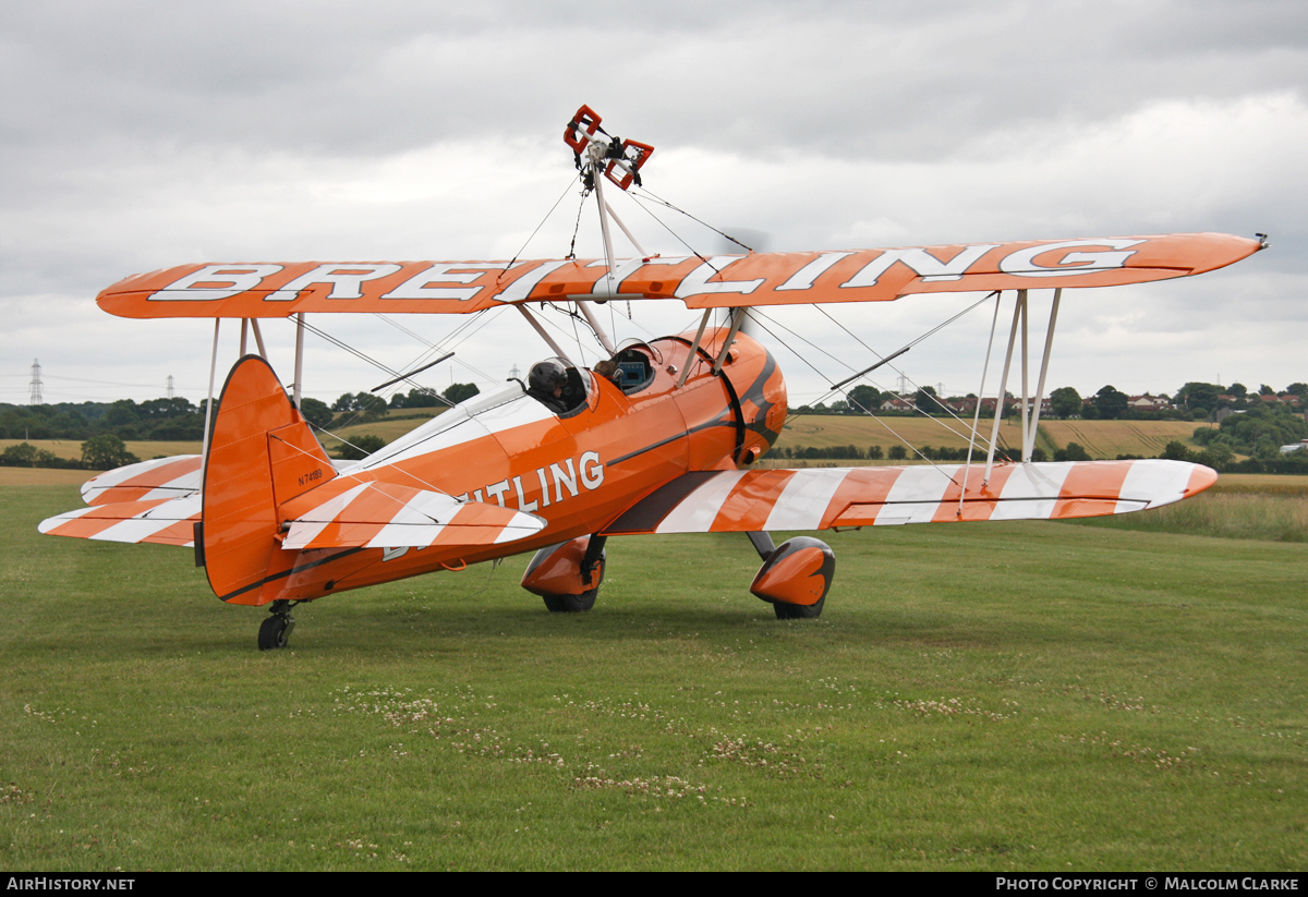 Aircraft Photo of N74189 | Stearman PT-17/R985 Kaydet (A75N1) | Breitling | AirHistory.net #113332