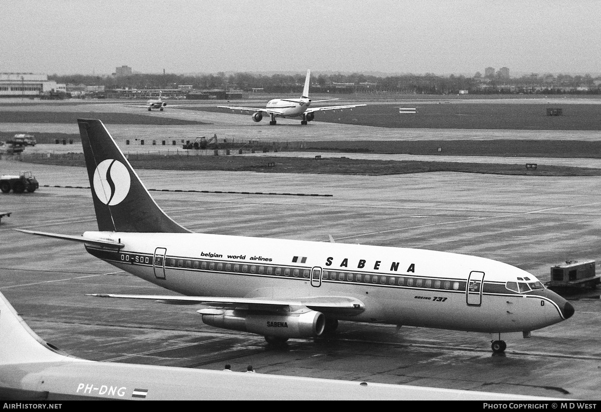 Aircraft Photo of OO-SDD | Boeing 737-229/Adv | Sabena | AirHistory.net #113406