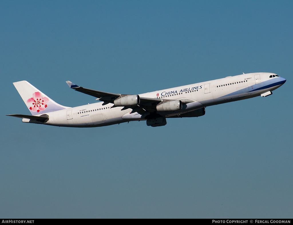Aircraft Photo of B-18807 | Airbus A340-313X | China Airlines | AirHistory.net #113458