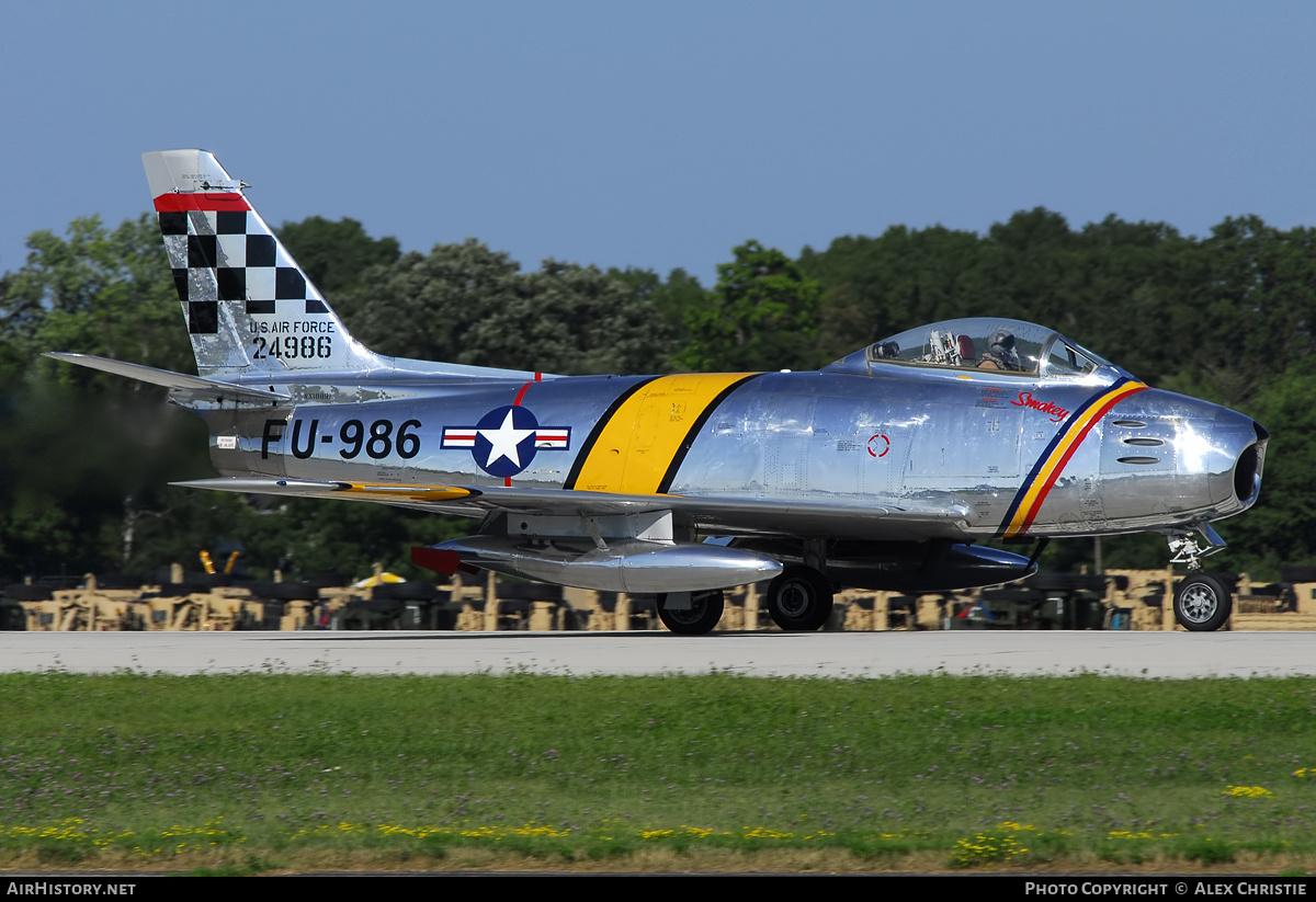 Aircraft Photo of NX188RL / 24986 | North American F-86F Sabre | USA - Air Force | AirHistory.net #113558