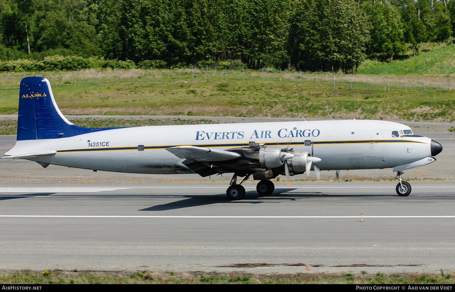 Aircraft Photo of N351CE | Douglas C-118A Liftmaster (DC-6A) | Everts Air Cargo | AirHistory.net #113628