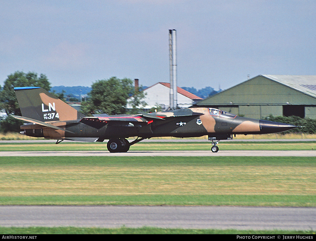 Aircraft Photo of 70-2374 / AF70-374 | General Dynamics F-111F Aardvark | USA - Air Force | AirHistory.net #113718