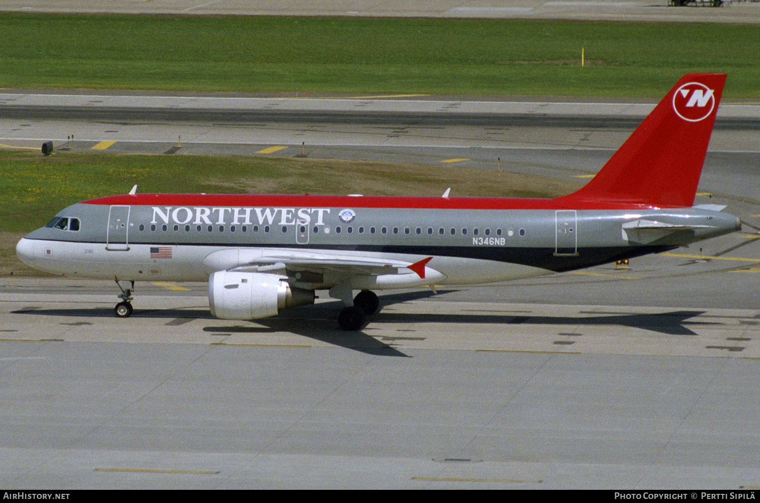 Aircraft Photo of N346NB | Airbus A319-114 | Northwest Airlines | AirHistory.net #113798