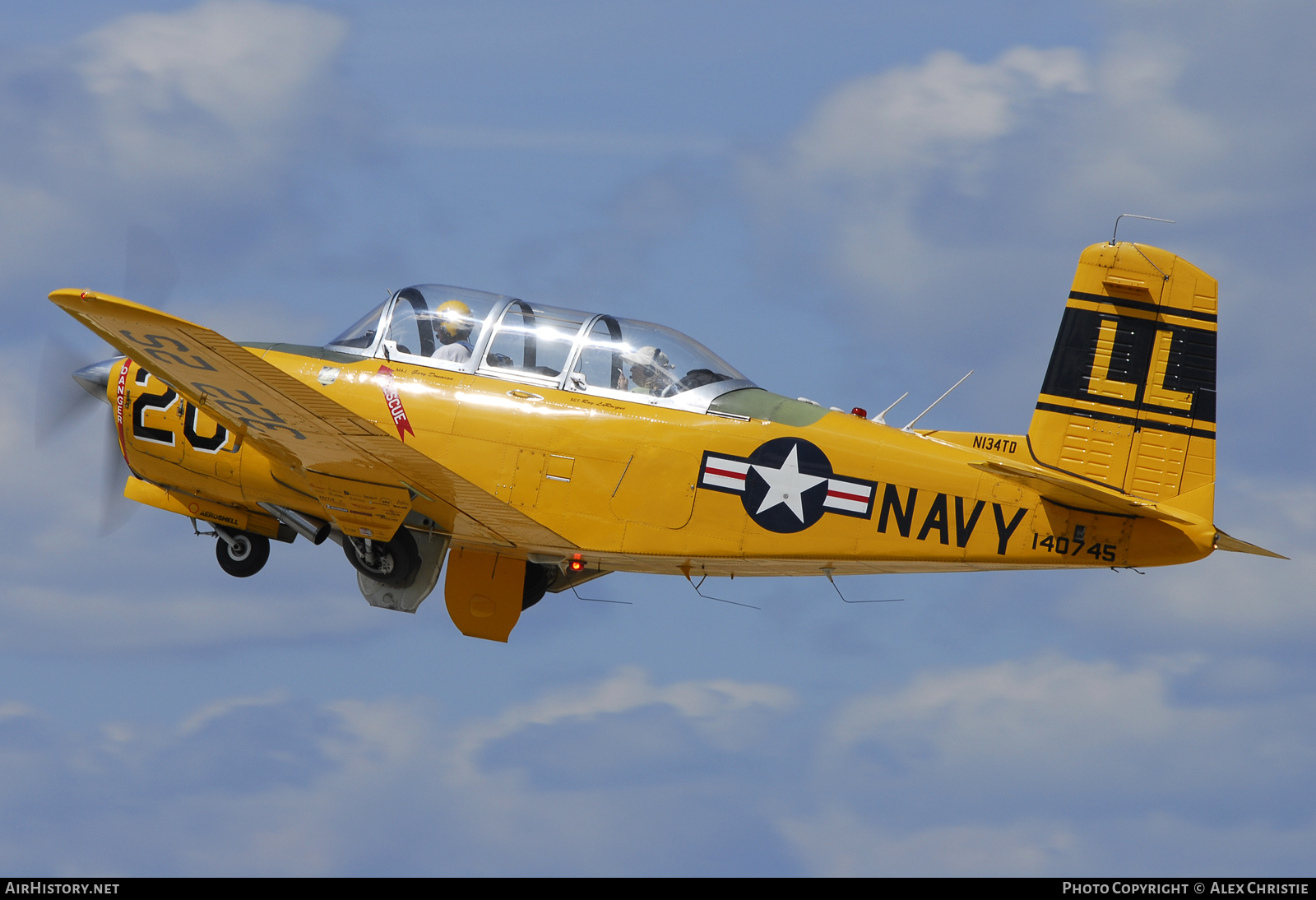 Aircraft Photo of N134TD / 140745 | Beech T-34B Mentor | USA - Navy | AirHistory.net #113799