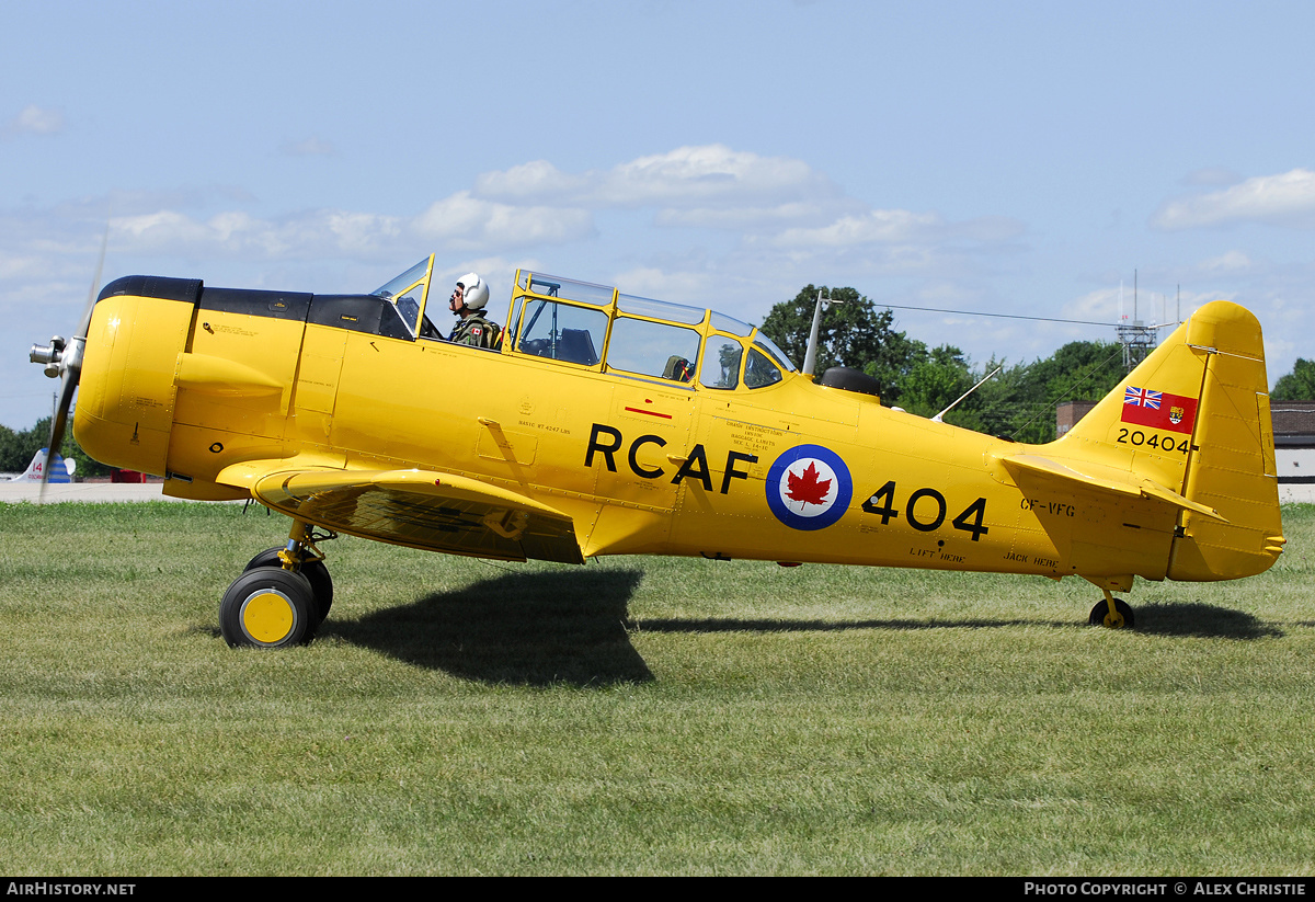 Aircraft Photo of CF-VFG / 20404 | North American T-6J Harvard Mk IV | Canada - Air Force | AirHistory.net #113813