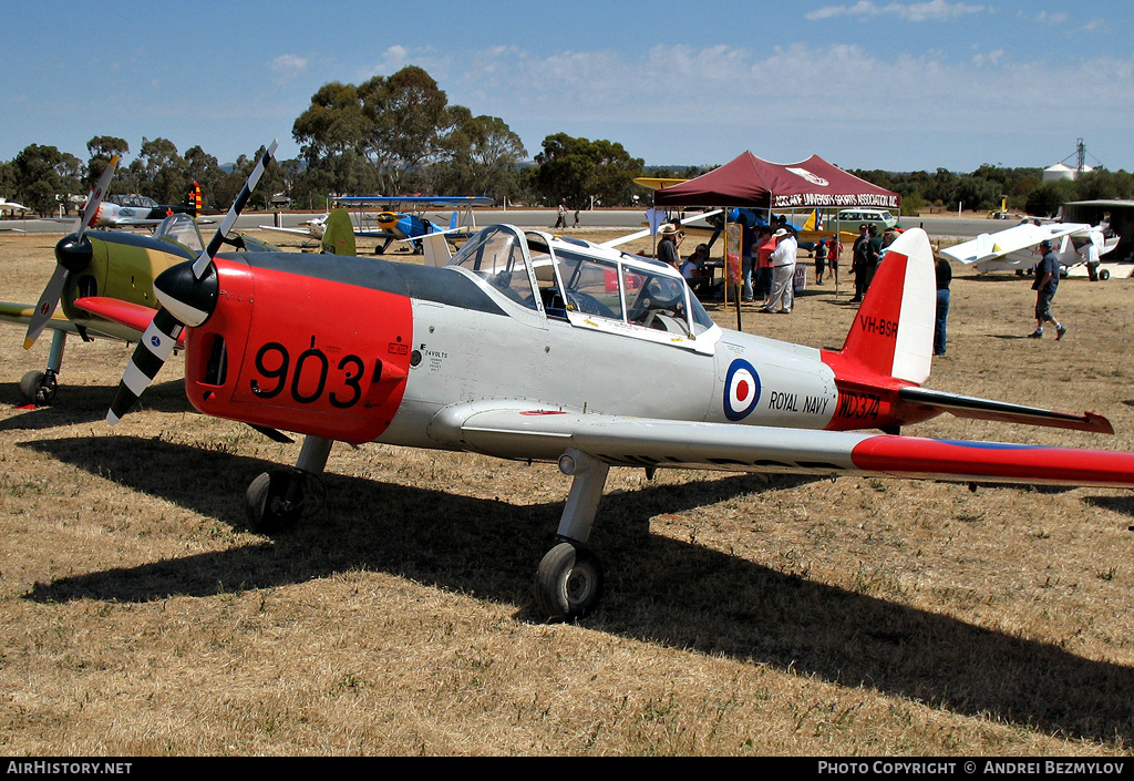 Aircraft Photo of VH-BSR / WD374 | De Havilland DHC-1 Chipmunk Mk22 | UK - Navy | AirHistory.net #113839