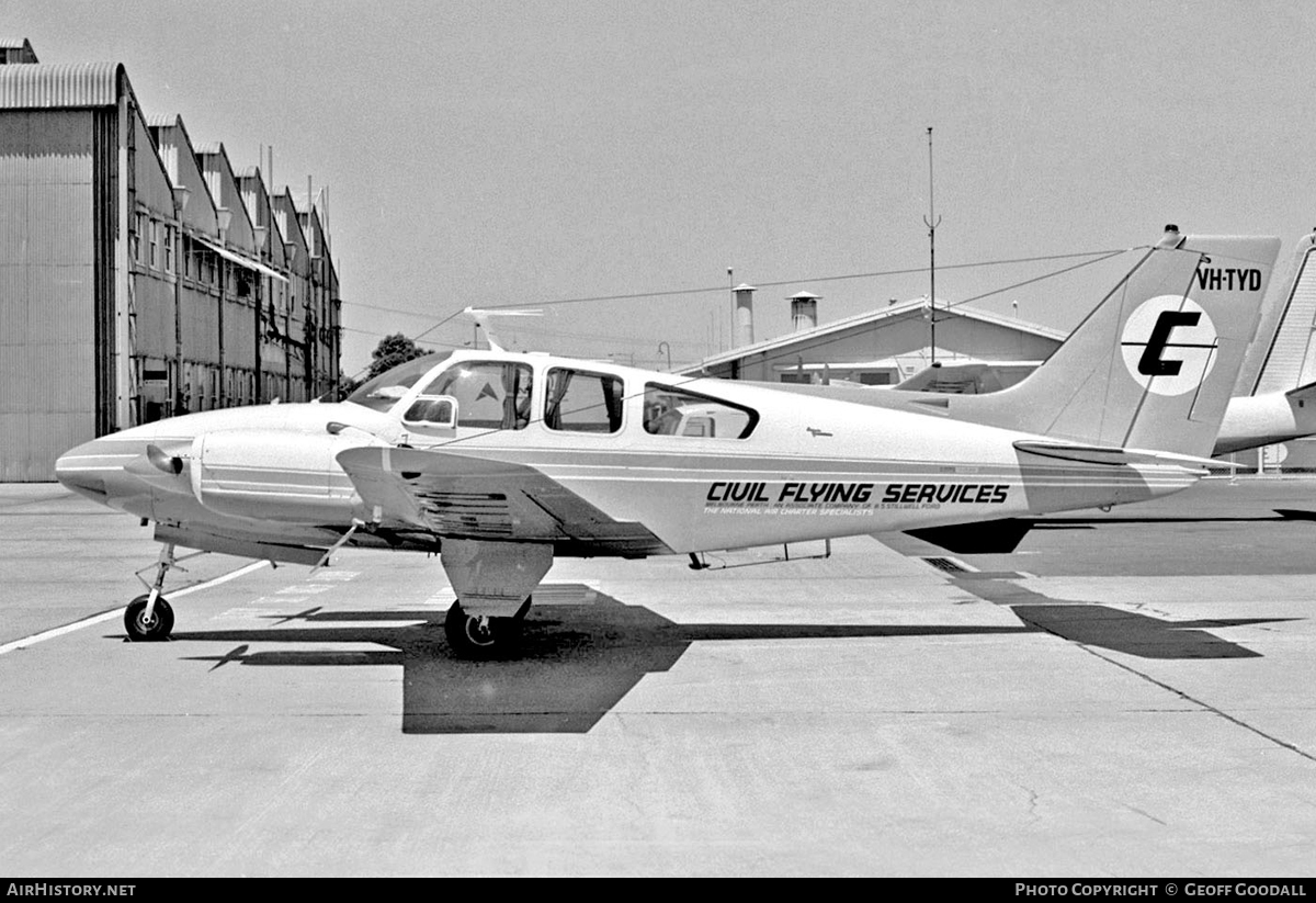 Aircraft Photo of VH-TYD | Beech D55 Baron | Civil Flying Services | AirHistory.net #113900