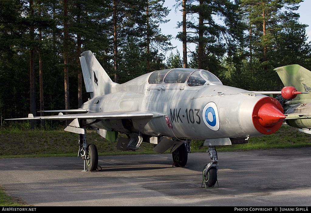 Aircraft Photo of MK-103 | Mikoyan-Gurevich MiG-21U | Finland - Air Force | AirHistory.net #113943