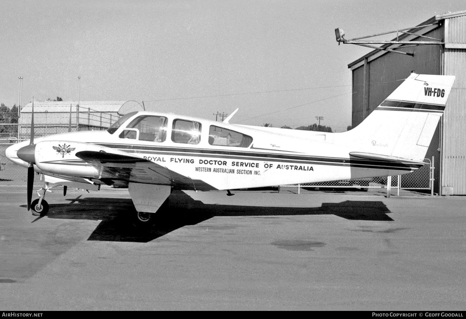 Aircraft Photo of VH-FDG | Beech B55 Baron (95-B55) | Royal Flying Doctor Service - RFDS | AirHistory.net #114026