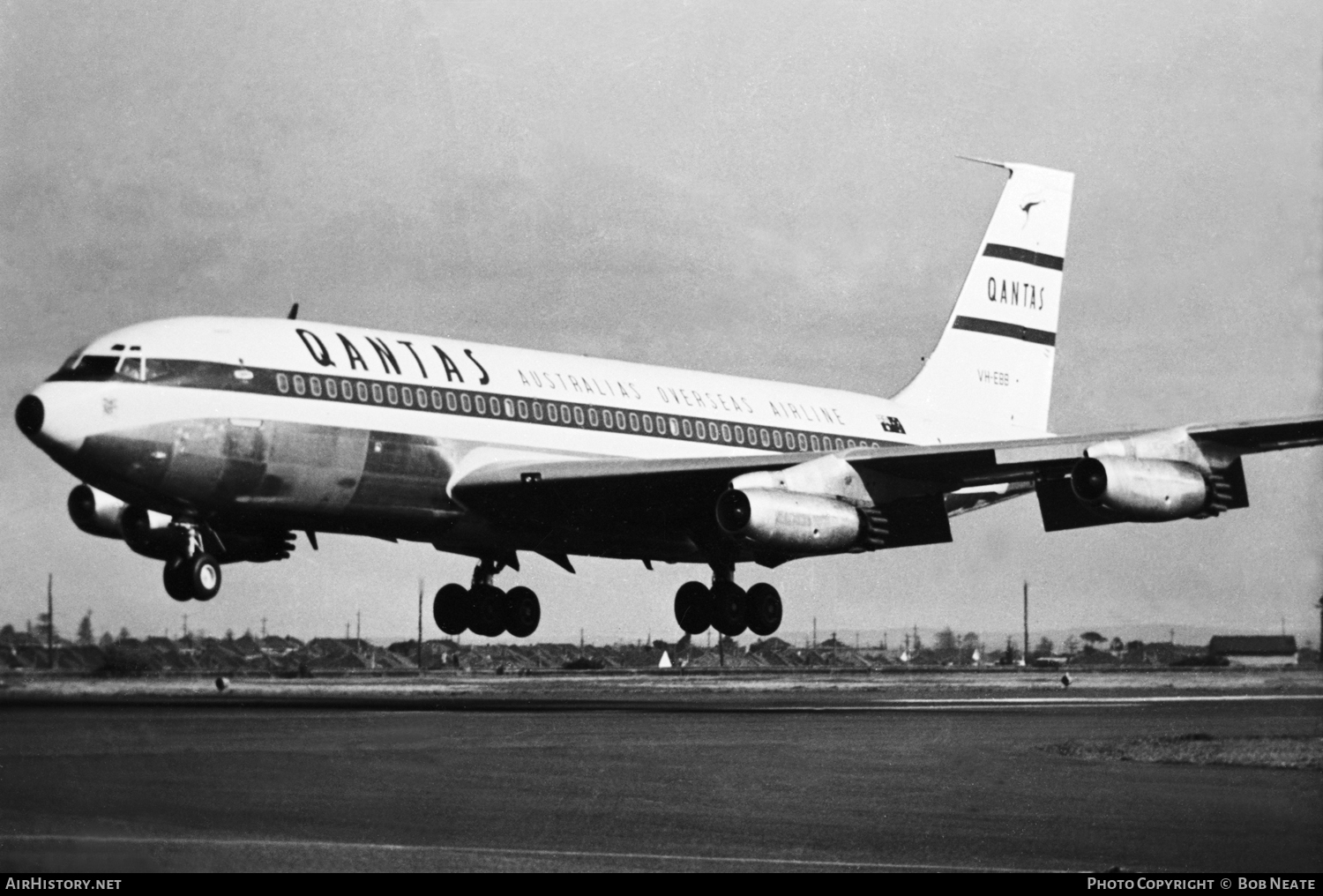 Aircraft Photo of VH-EBB | Boeing 707-138 | Qantas | AirHistory.net #114186