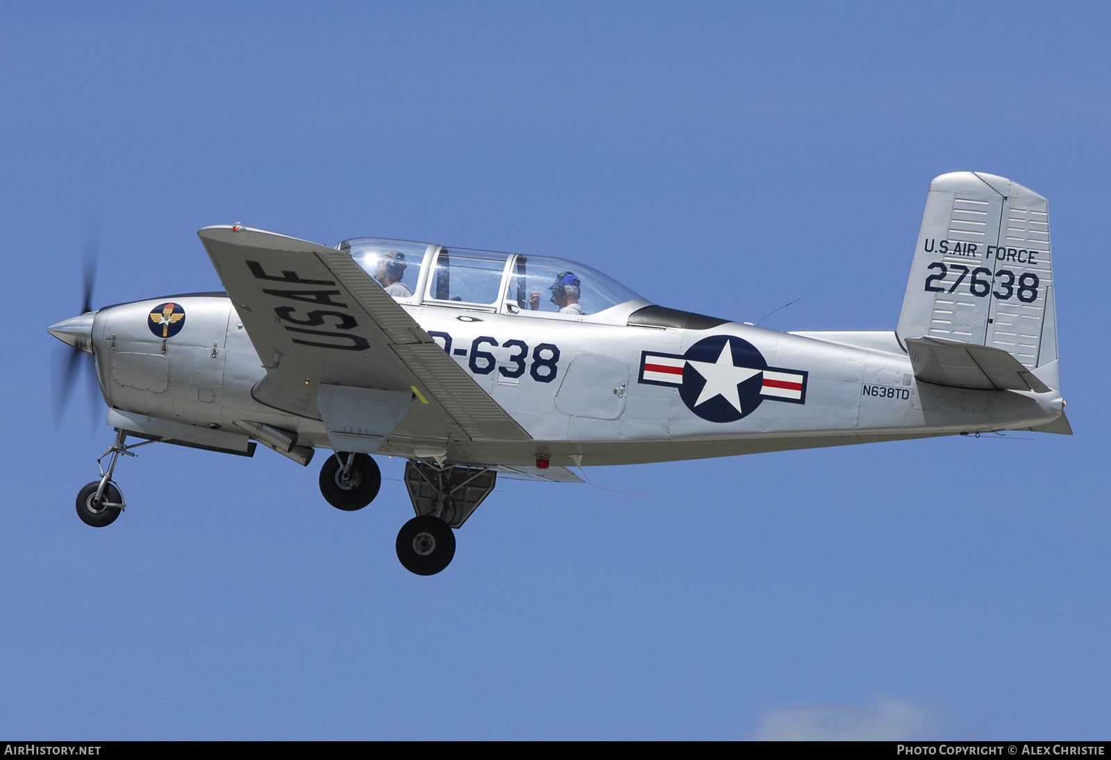Aircraft Photo of N638TD / 27638 | Beech T-34A Mentor | USA - Air Force | AirHistory.net #114353