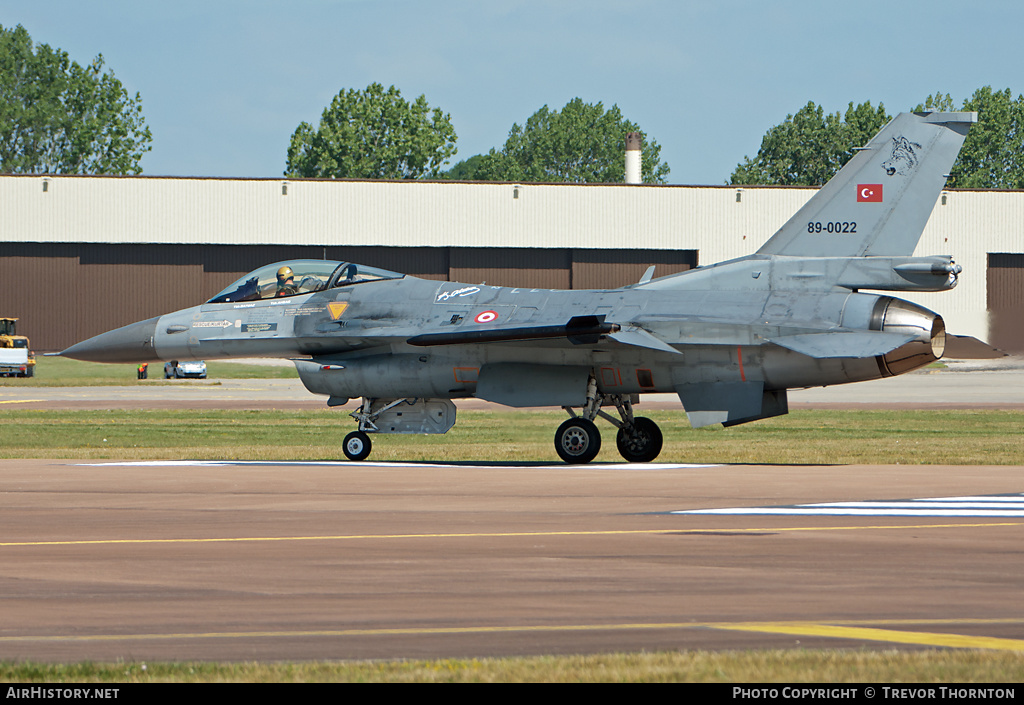 Aircraft Photo of 89-0022 | General Dynamics F-16CG Night Falcon | Turkey - Air Force | AirHistory.net #114394