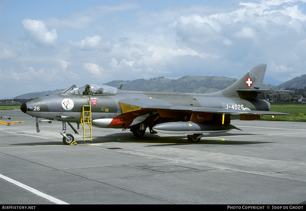 Aircraft Photo of J-4026 | Hawker Hunter F58 | Switzerland - Air Force | AirHistory.net #114436