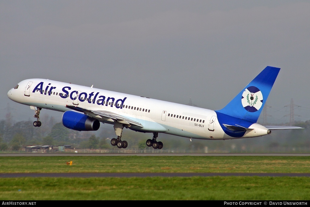 Aircraft Photo of SX-BLV | Boeing 757-2G5 | Air-Scotland | AirHistory.net #114521