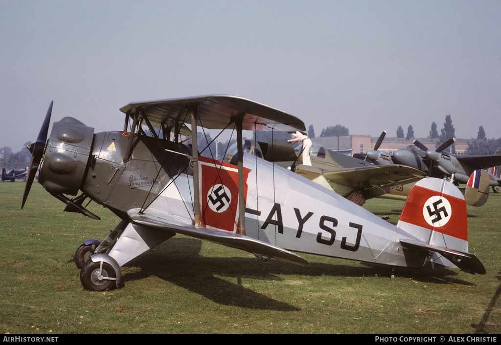 Aircraft Photo of G-AYSJ | Bücker Bü 133C Jungmeister | AirHistory.net #114717