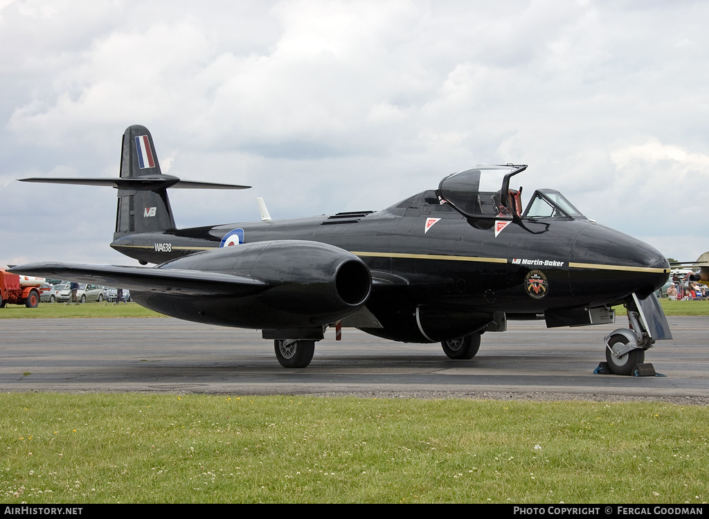 Aircraft Photo of WA638 | Gloster Meteor T7 (Mod) | UK - Air Force | AirHistory.net #114786