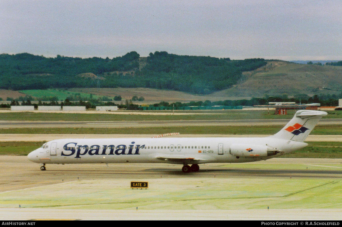 Aircraft Photo of EC-GTO | McDonnell Douglas MD-82 (DC-9-82) | Spanair | AirHistory.net #115102