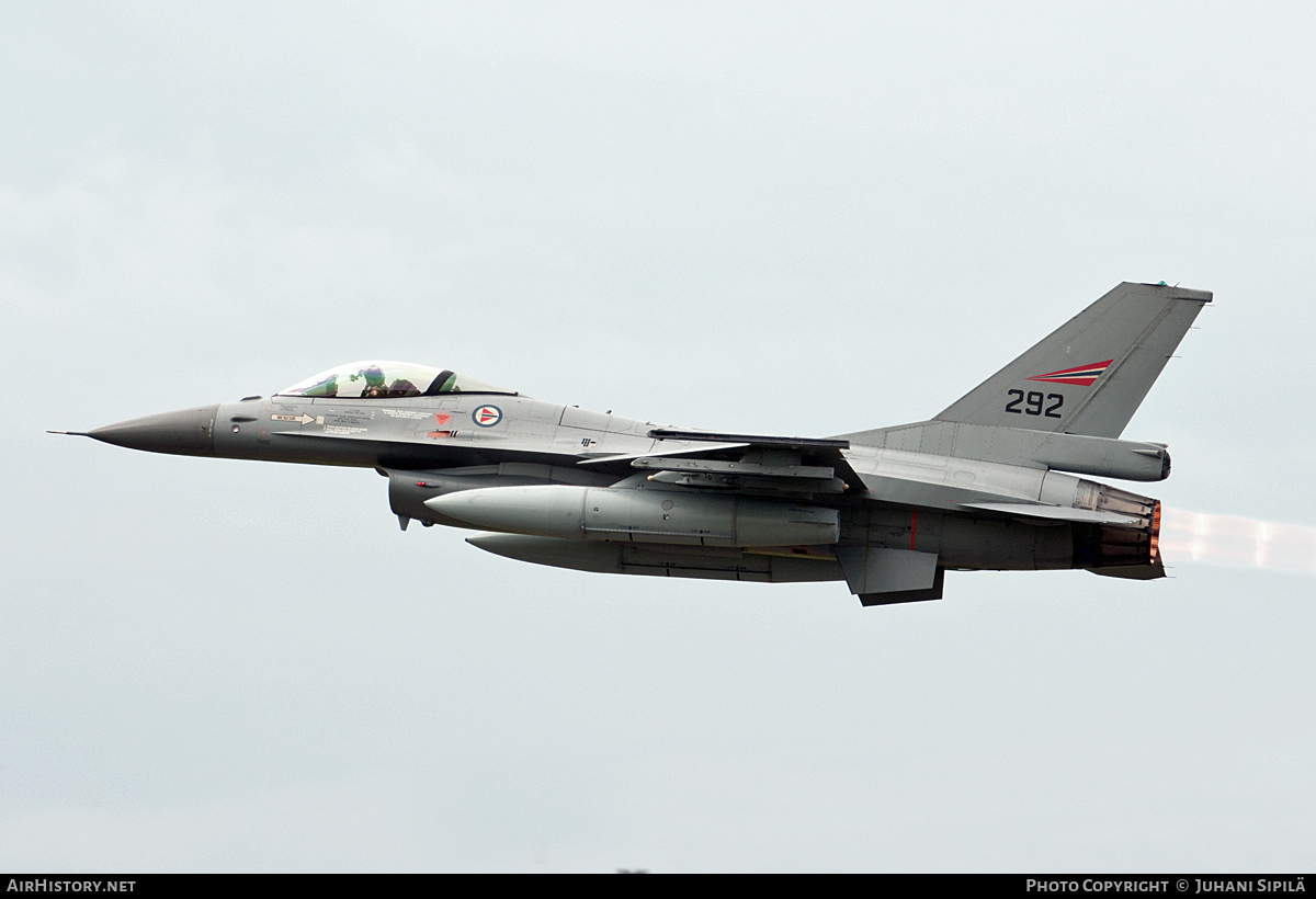 Aircraft Photo of 292 | General Dynamics F-16AM Fighting Falcon | Norway - Air Force | AirHistory.net #115116