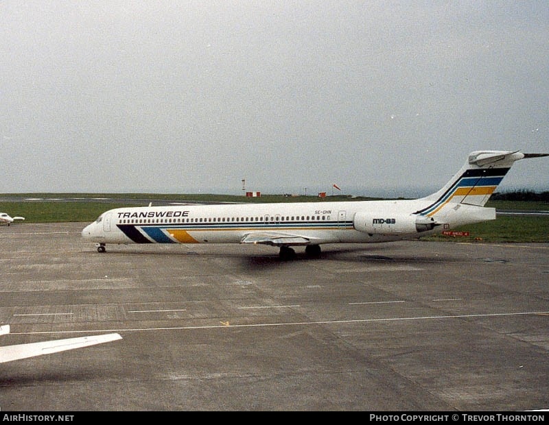 Aircraft Photo of SE-DHN | McDonnell Douglas MD-83 (DC-9-83) | Transwede Airways | AirHistory.net #115242