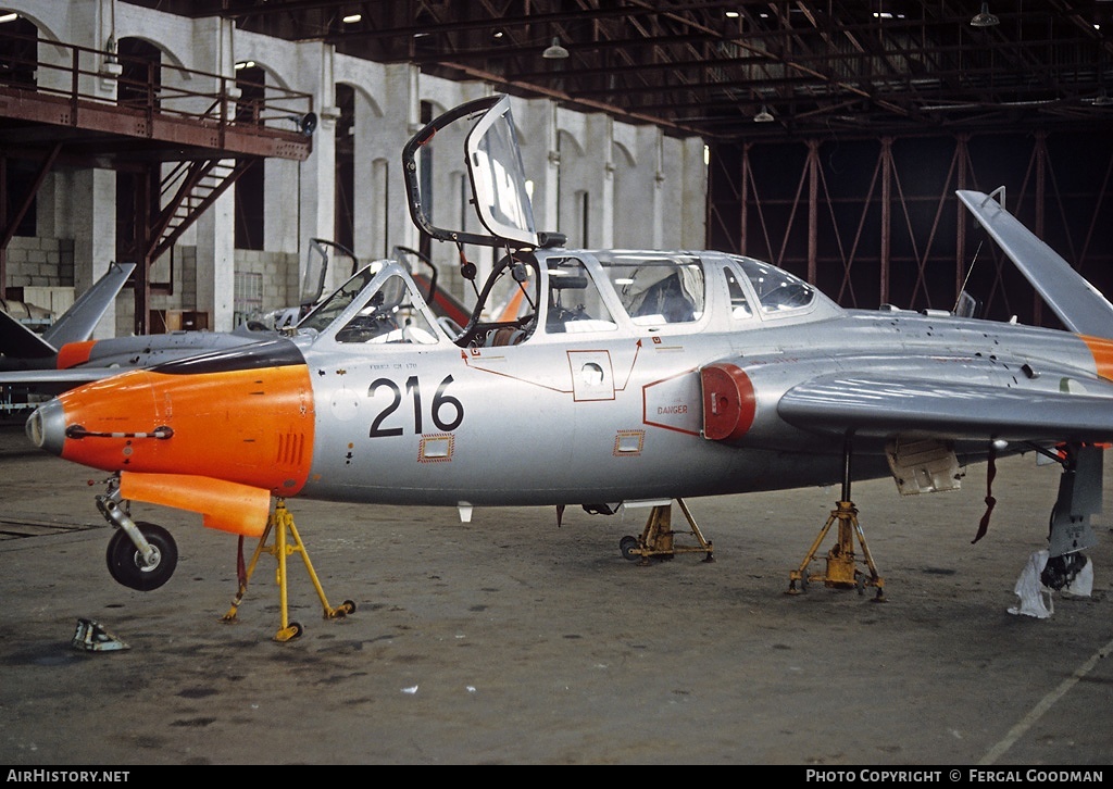 Aircraft Photo of 216 | Fouga CM-170R-2 Magister | Ireland - Air Force | AirHistory.net #115287
