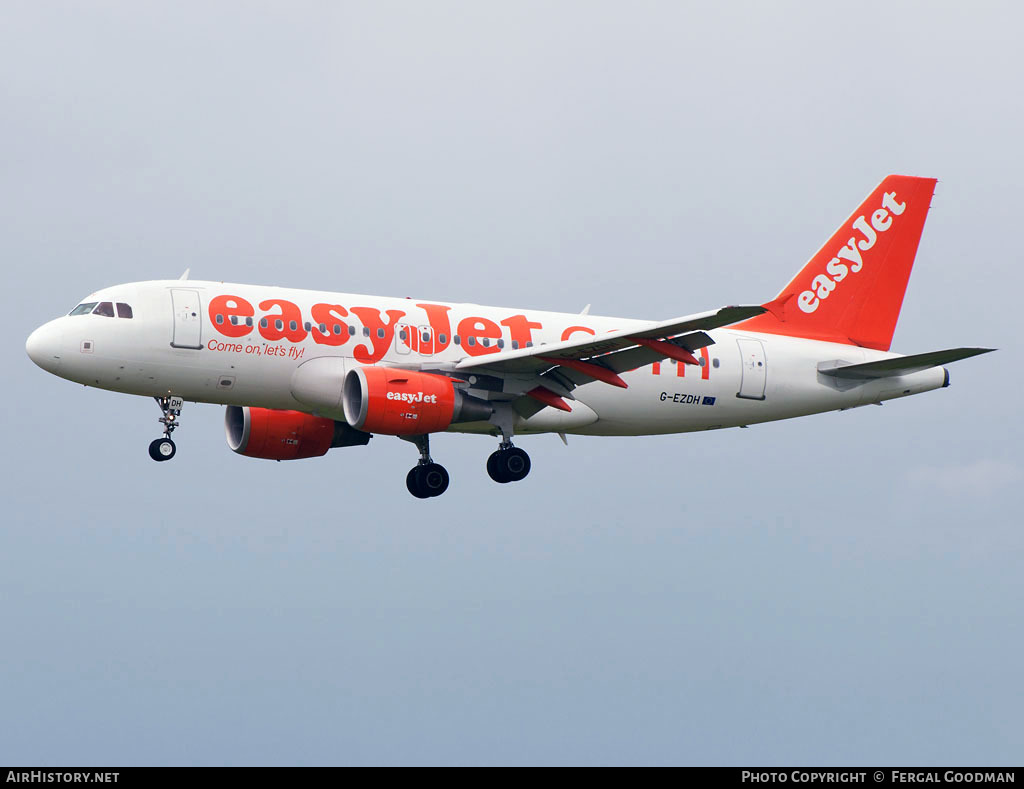 Aircraft Photo of G-EZDH | Airbus A319-111 | EasyJet | AirHistory.net #115500