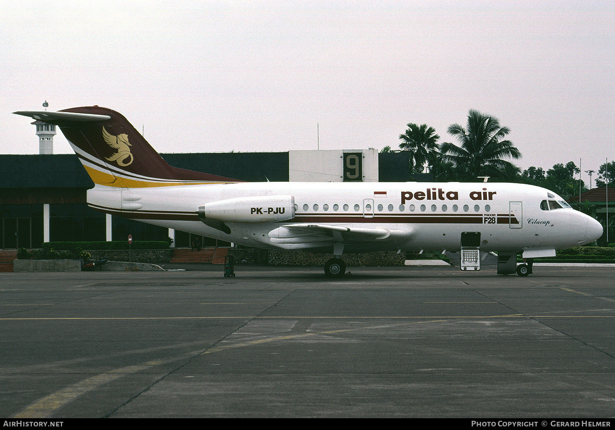 Aircraft Photo of PK-PJU | Fokker F28-1000 Fellowship | Pelita Air Service | AirHistory.net #115759