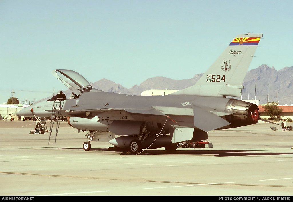 Aircraft Photo of 80-0524 / AF80-524 | General Dynamics F-16A Fighting Falcon | USA - Air Force | AirHistory.net #115761
