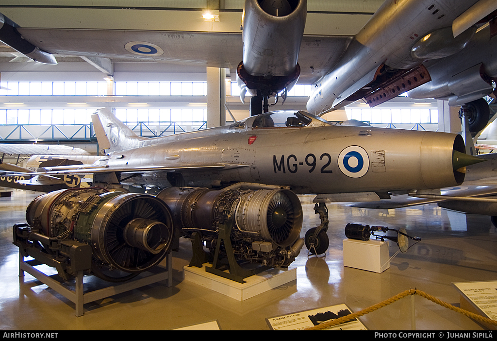 Aircraft Photo of MG-92 | Mikoyan-Gurevich MiG-21F-13 | Finland - Air Force | AirHistory.net #115802